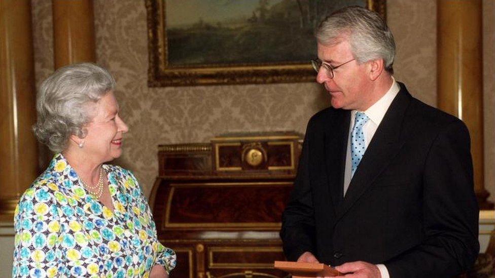 The Queen and John Major