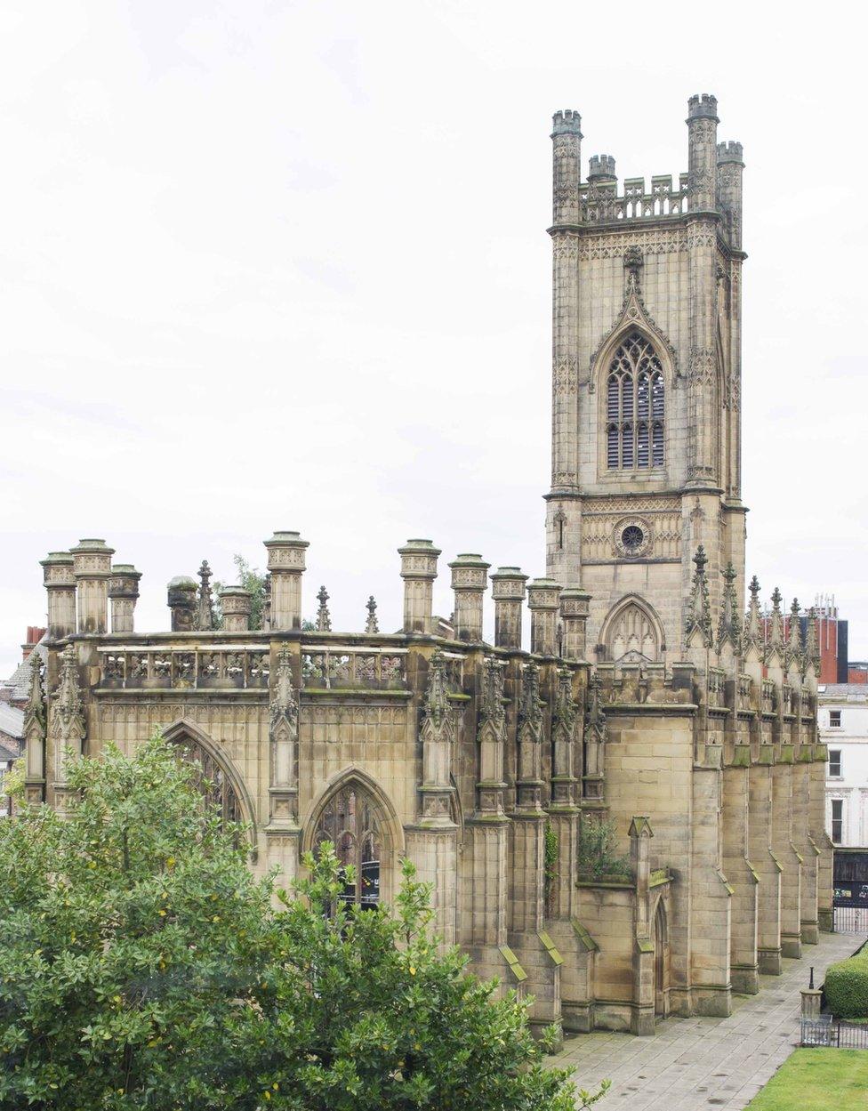 St Luke's Church in Liverpool, known as the 'bombed out church'.