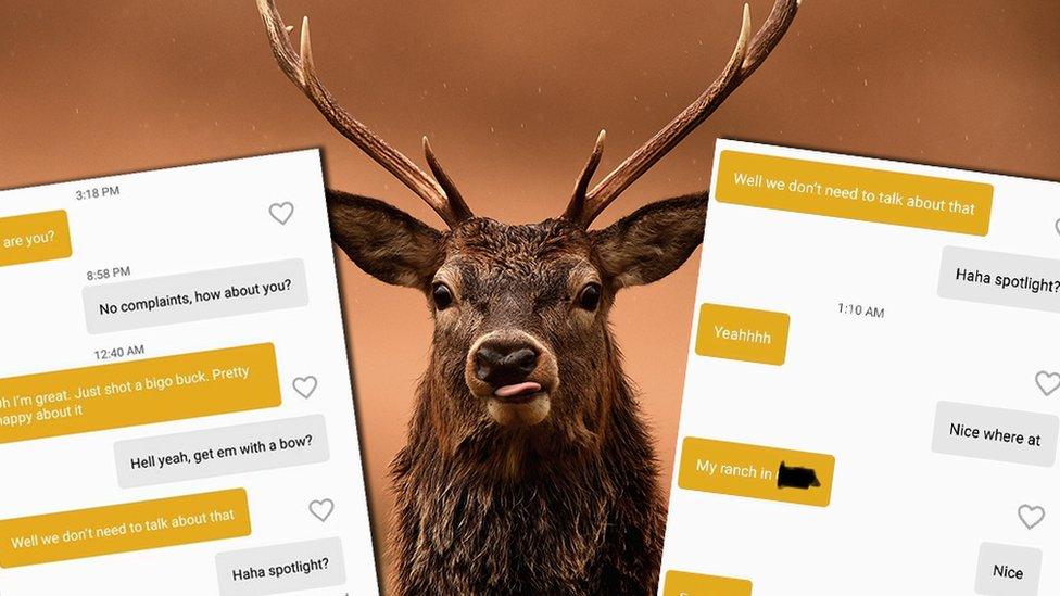 Deer and dating app messages