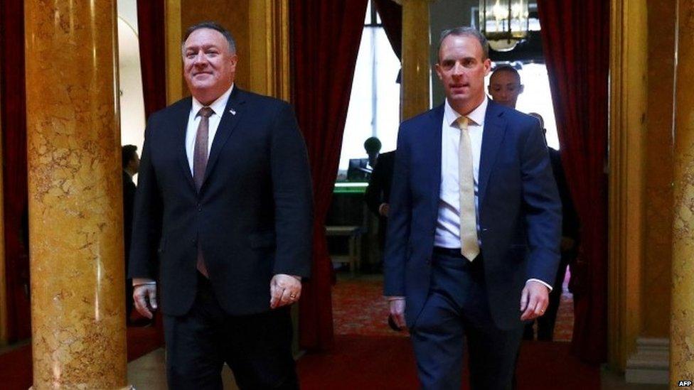 Mike Pompeo and Dominic Raab