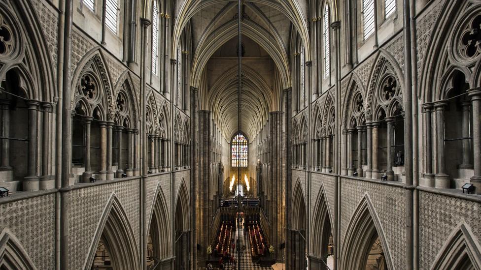 The triforium at Westminster Abbey