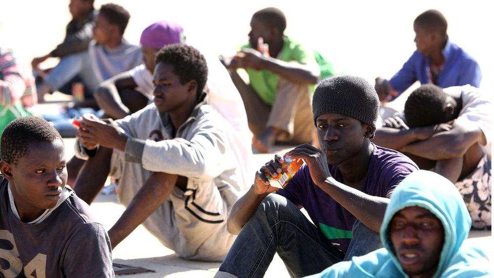 African migrants in Tripoli, Libya, 29 Sep 15