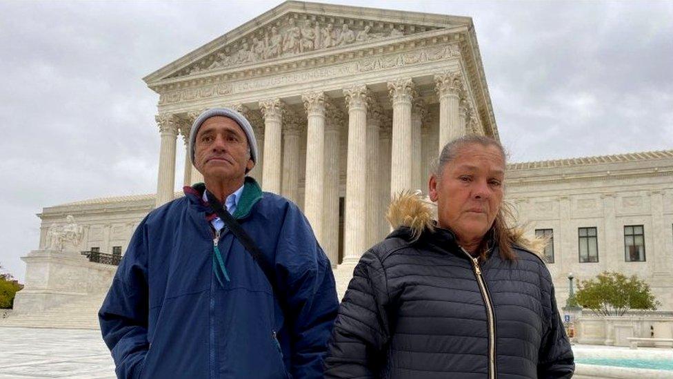 Jesus Hernandez and Maria Guadalupe Guereca, the parents of Mexican teenager Sergio Hernandez. who was shot and killed by a Border Patrol agent