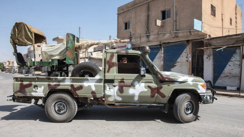 YPG fighters in Tal Abyad, Syria (19 June 2015)
