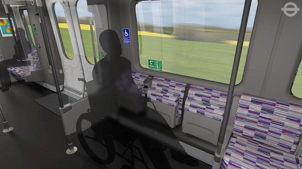 Wheelchair bay on Crossrail