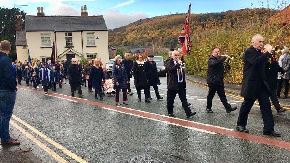 Procession of people