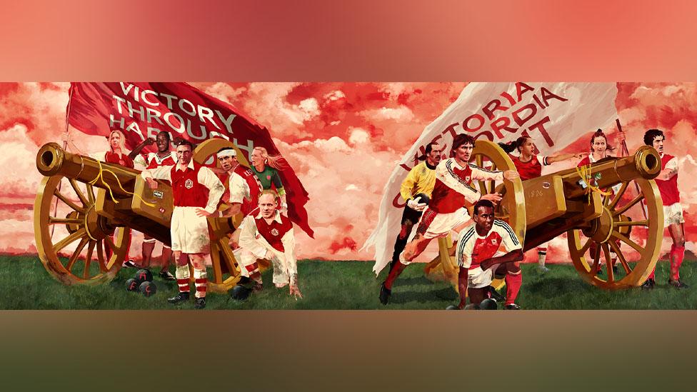 Arsenal football team artwork