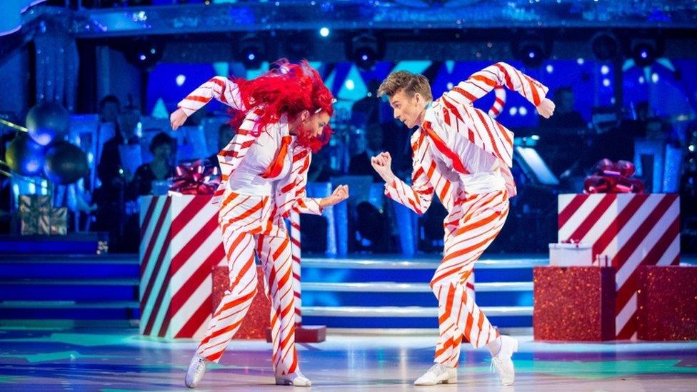 Joe Sugg and Dianne Buswell on the dance floor