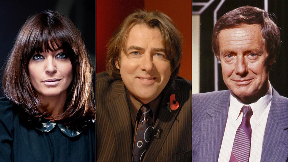 Past Film presenters, from left: Claudia Winkleman, Jonathan Ross and Barry Norman