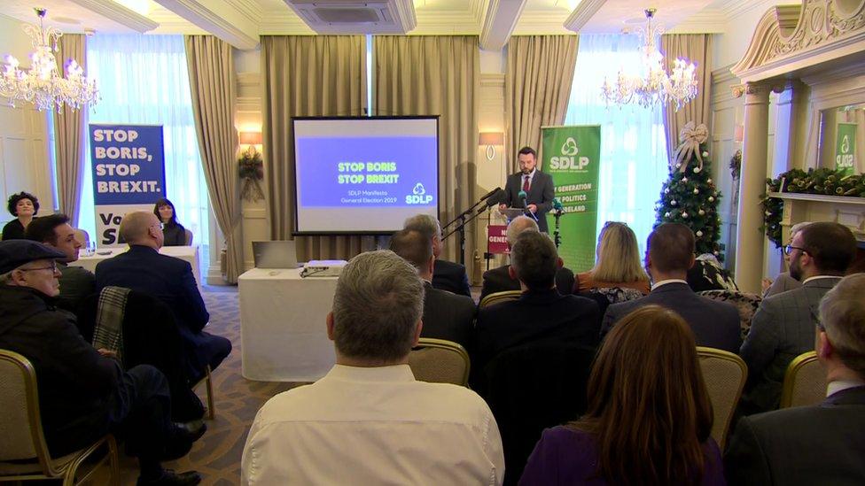 The SDLP manifesto was launched at a hotel in Londonderry on Wednesday