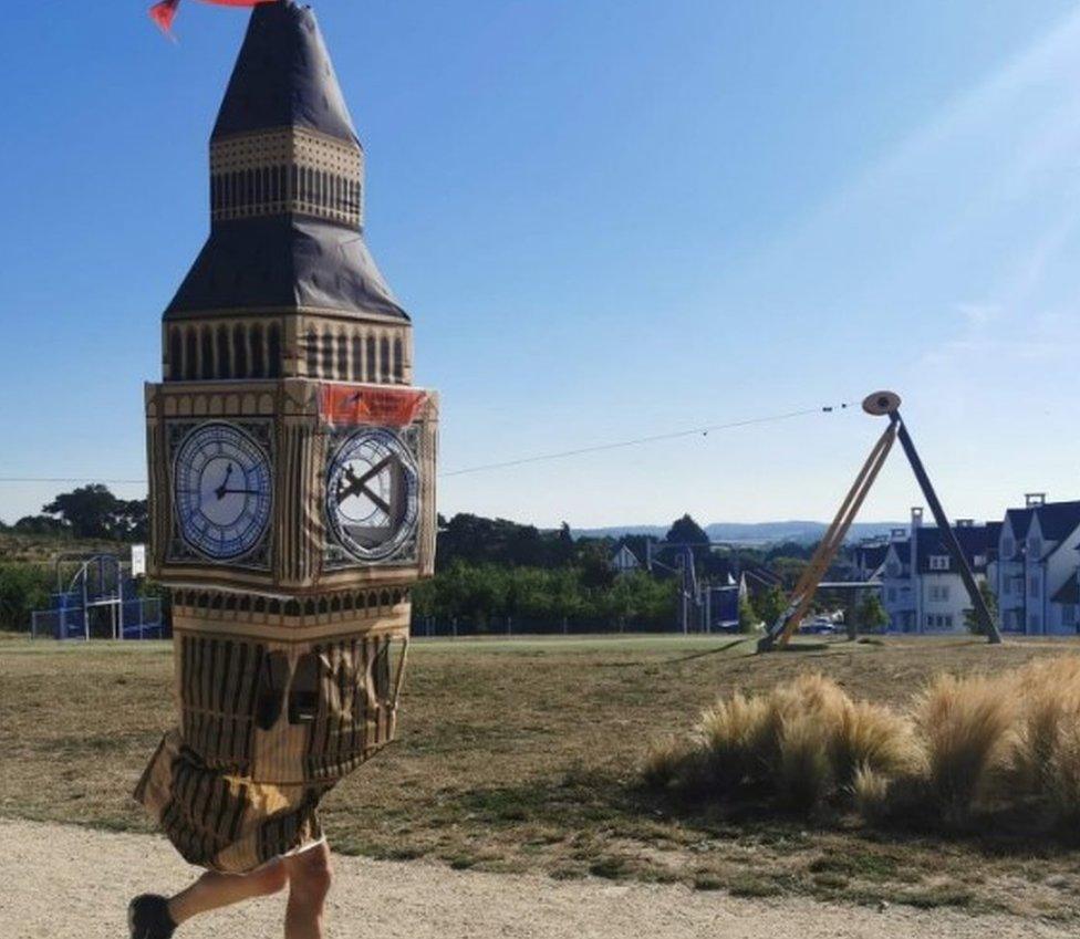 Simon Phillips in Big Ben costume