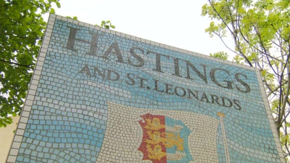 Hastings town sign