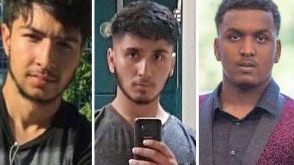 Stabbing victims Hazrat Umar, Abdullah Muhammad and Sidali Mohamed