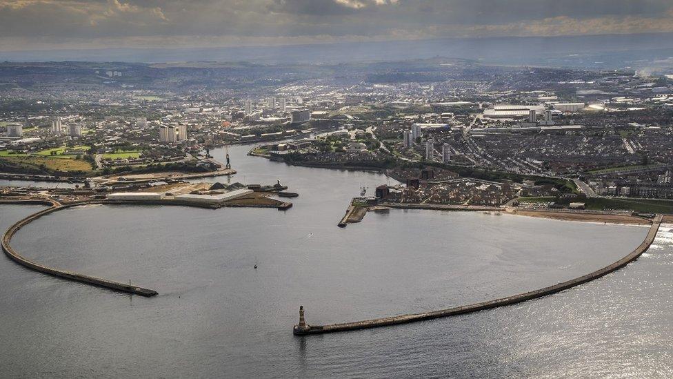 View of Sunderland from Roker