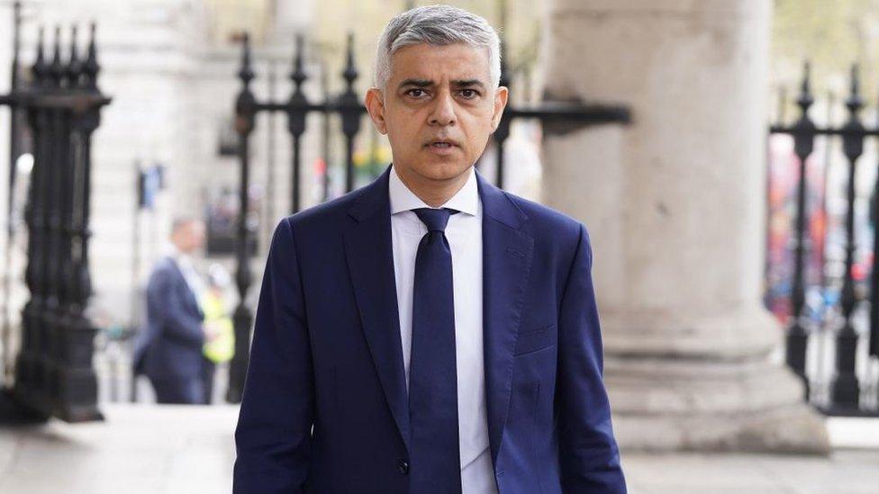 Mayor of London Sadiq Khan at memorial service