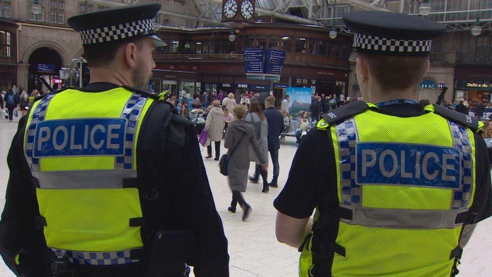 Police at Glasgow Central