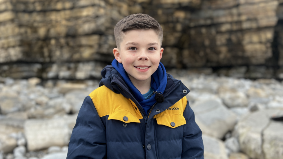 Eli on the beach at Llantwit Major