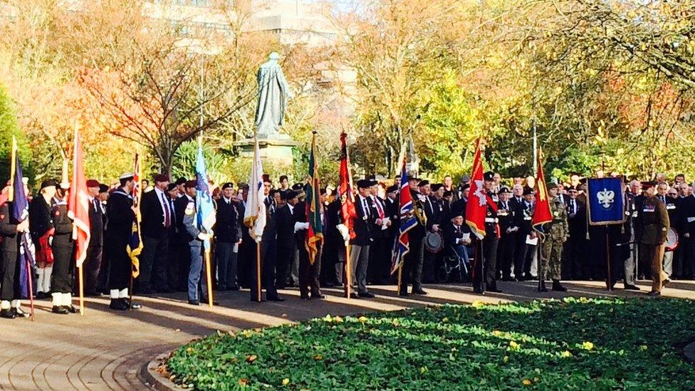 Remembrance service in Cardiff