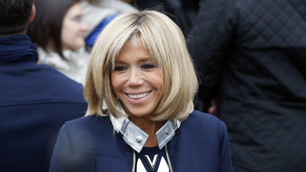 Brigitte Macron, on polling day. May 2017