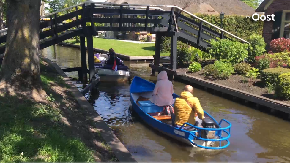 Canal in Giethoorn, Netherlands