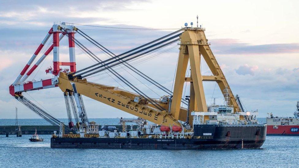 Crane in Peterhead