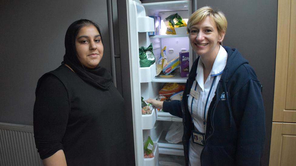 Alison Woodhead has been removing unhealthy food from Maryam's freezer