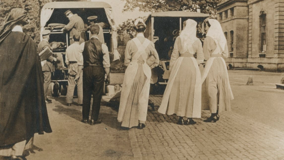 Ambulances at Wrest Park