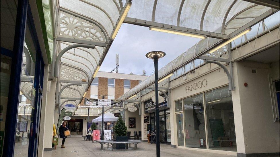 Sudbury's shopping arcade