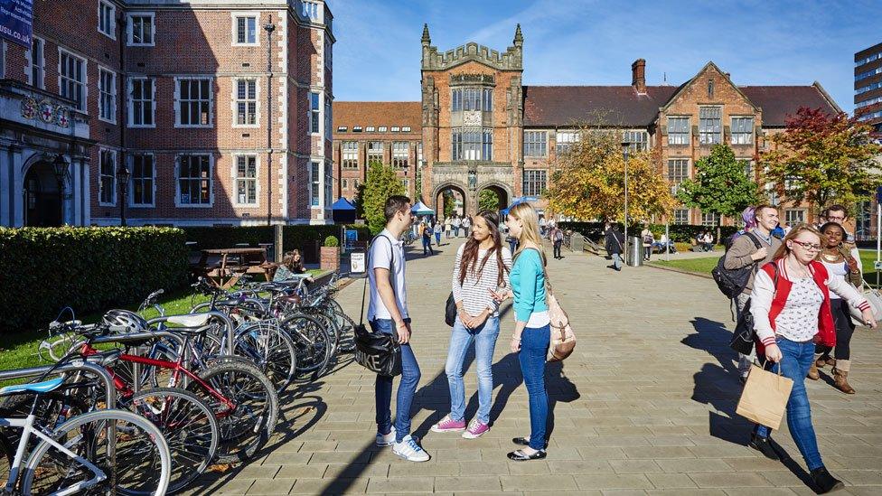 Library image of a small number of students at Newcastle University