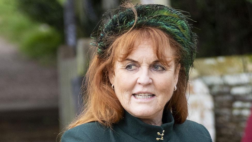 Sarah Ferguson Duchess of York head and shoulders shot takenn at the Christmas Day service at St Mary Magdalene Church in Sandringham, Norfolk in December