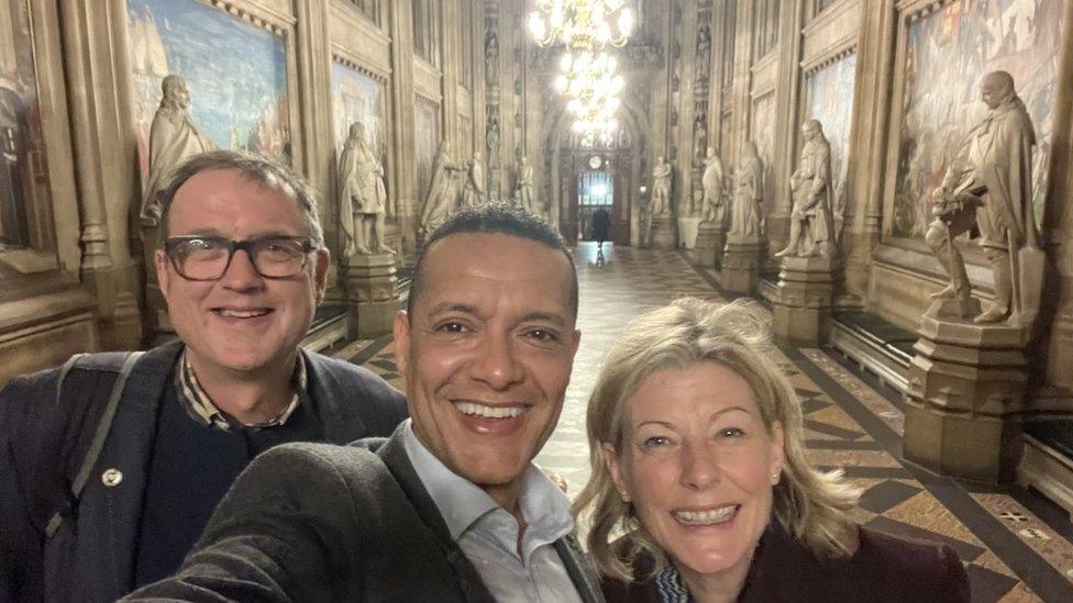 Clive Lewis and Laura Trevelyan in Parliament