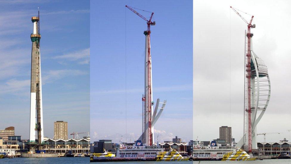 Spinnaker Tower under construction