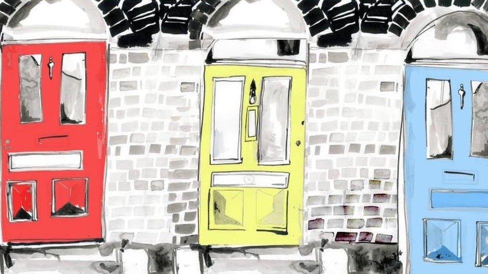 Front doors illustration