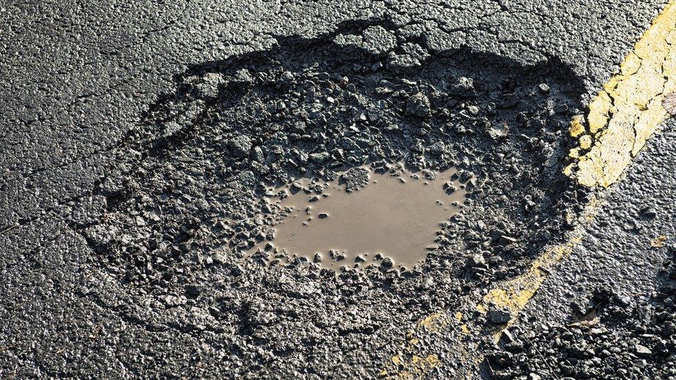 A pothole