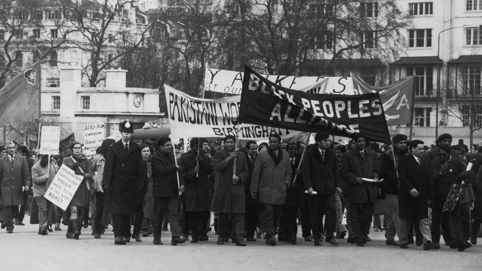 Protest march in 1970