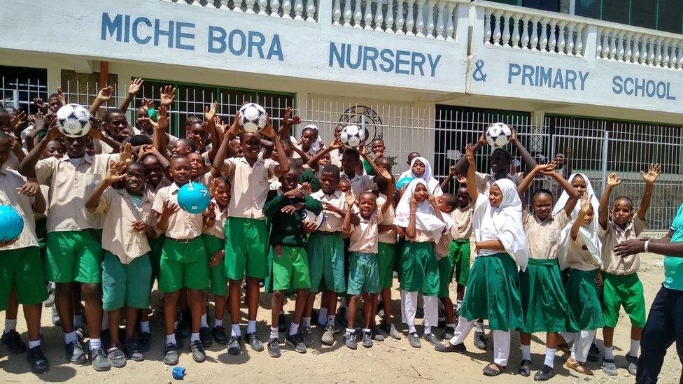 Children at the Miche Bora nursery and school