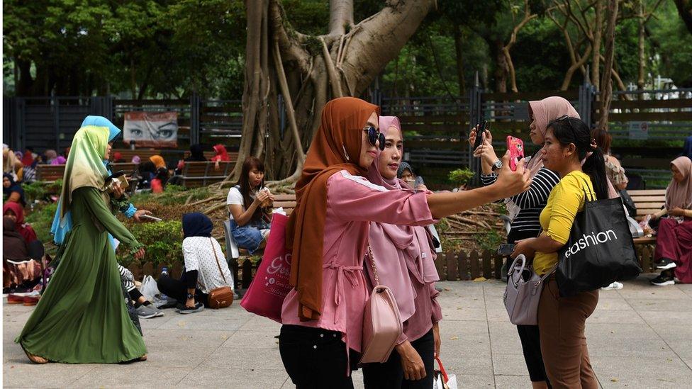 Indonesian domestic workers in Hong Kong