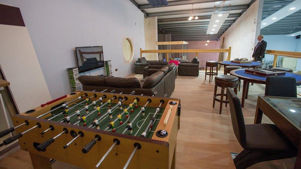 Games room in the complex