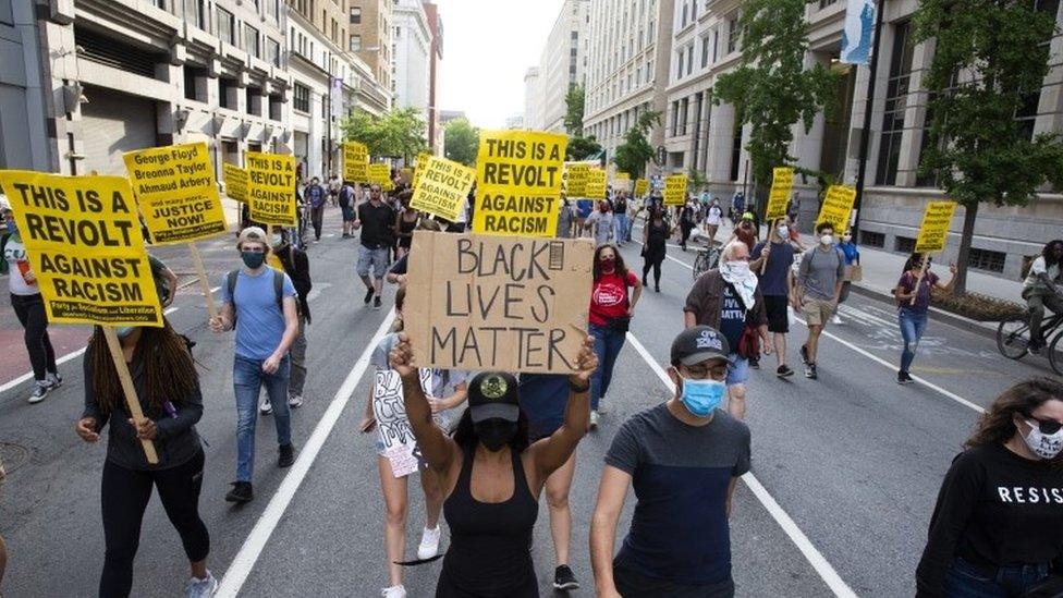 Black Lives Matter march in Washington DC, 15 June