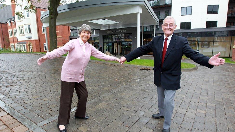 Two residents of Hagley Road village, Birmingham