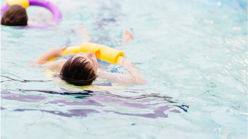 Children in pool