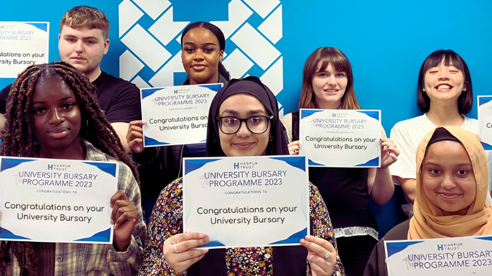 Students who were awarded bursaries from the Harpur Trust