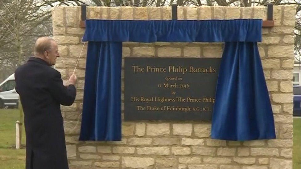 Prince Philip Barracks unveiling