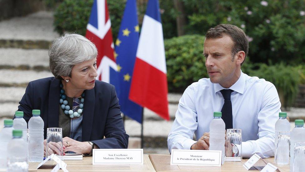 Macron and Theresa May