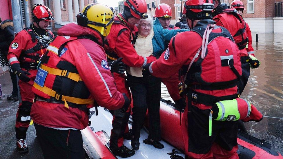 Rescue teams in York