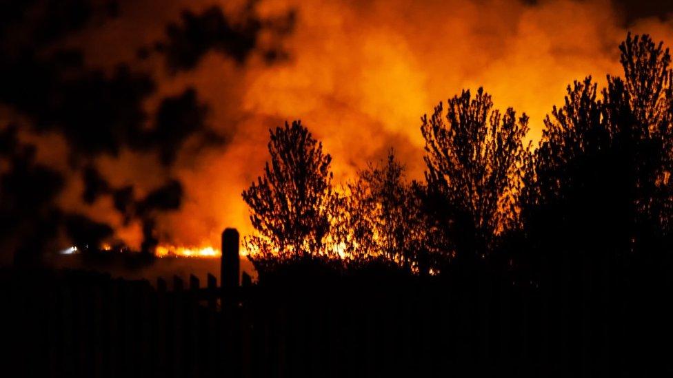 Fire in Ashdown Forest