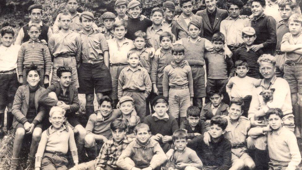 Group of Spanish Civil War evacuees who were based in Hoxne in Suffolk and Rollesby in Norfolk