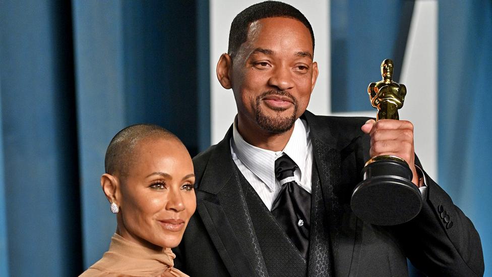 Will Smith and Jada Pinkett Smith at an Oscars after-party