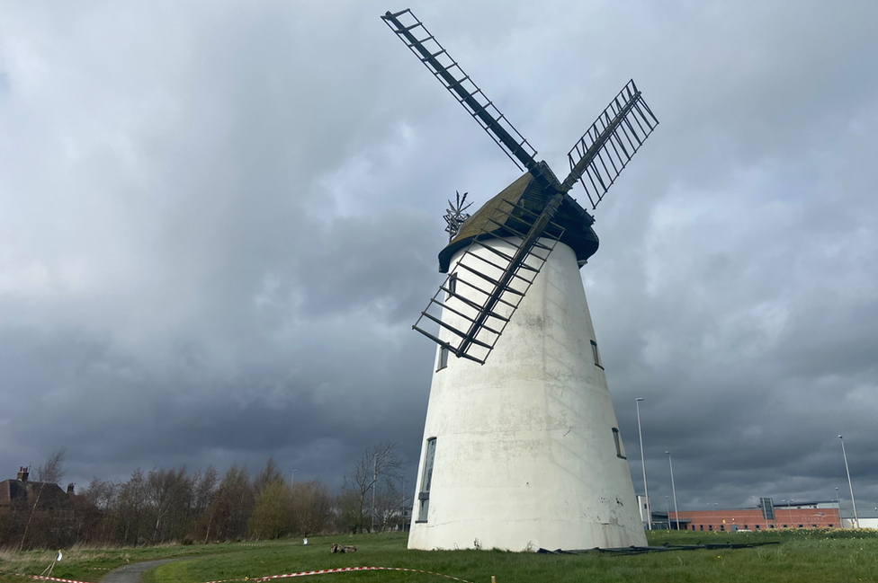 Damaged Little Marton Windmill