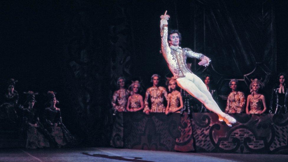 Rudolf Nureyev performing with the National Ballet of Canada in 'Sleeping Beauty' which he choreographed in 1972